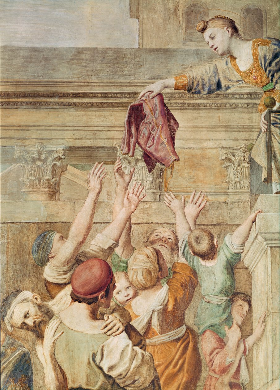 Detalj av St. Cecilia Distributing Alms, ca 1612-15 (detalj av 438850) av Domenichino