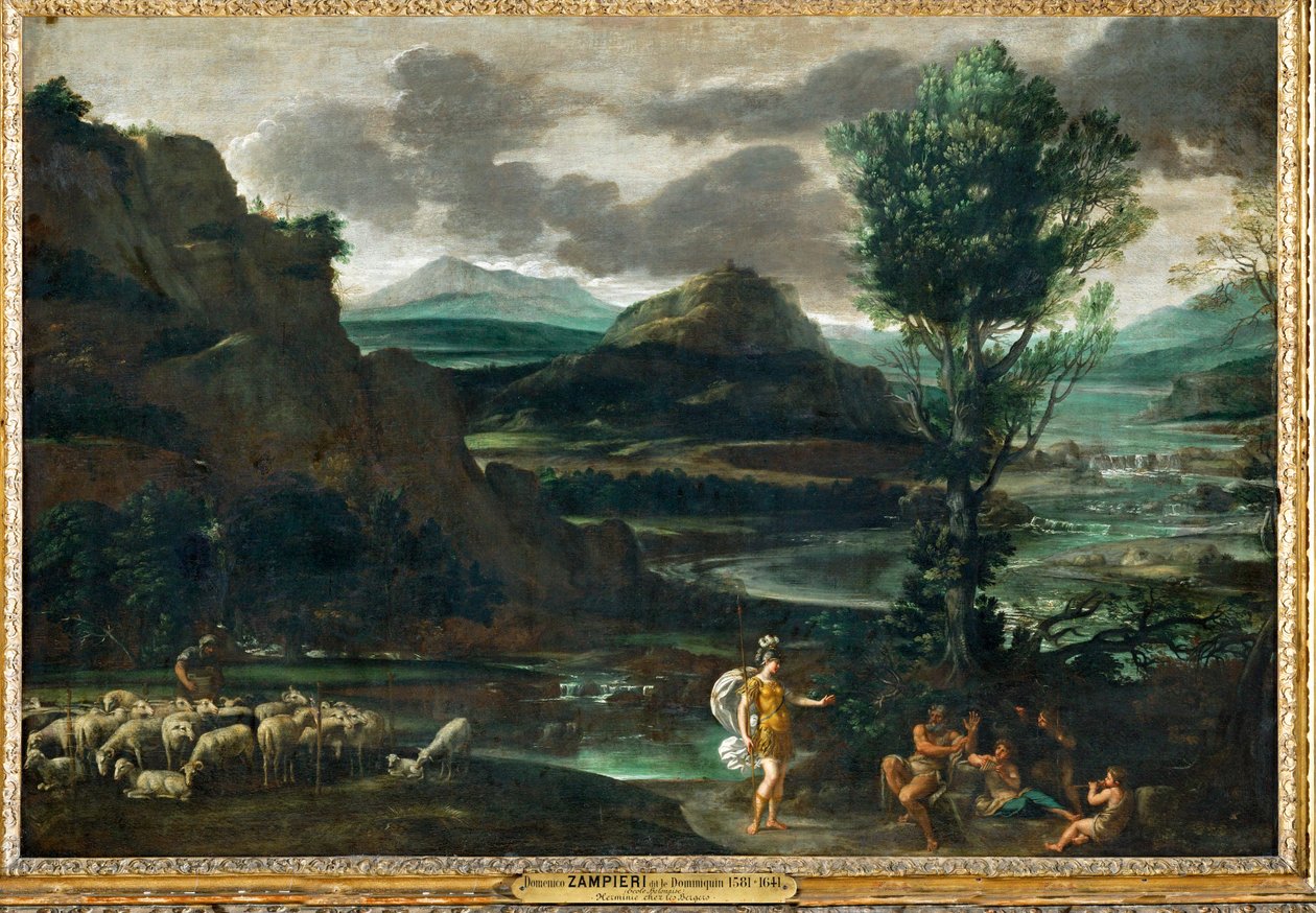 Herminia bland herdarna ... av Domenichino (1581 1641)