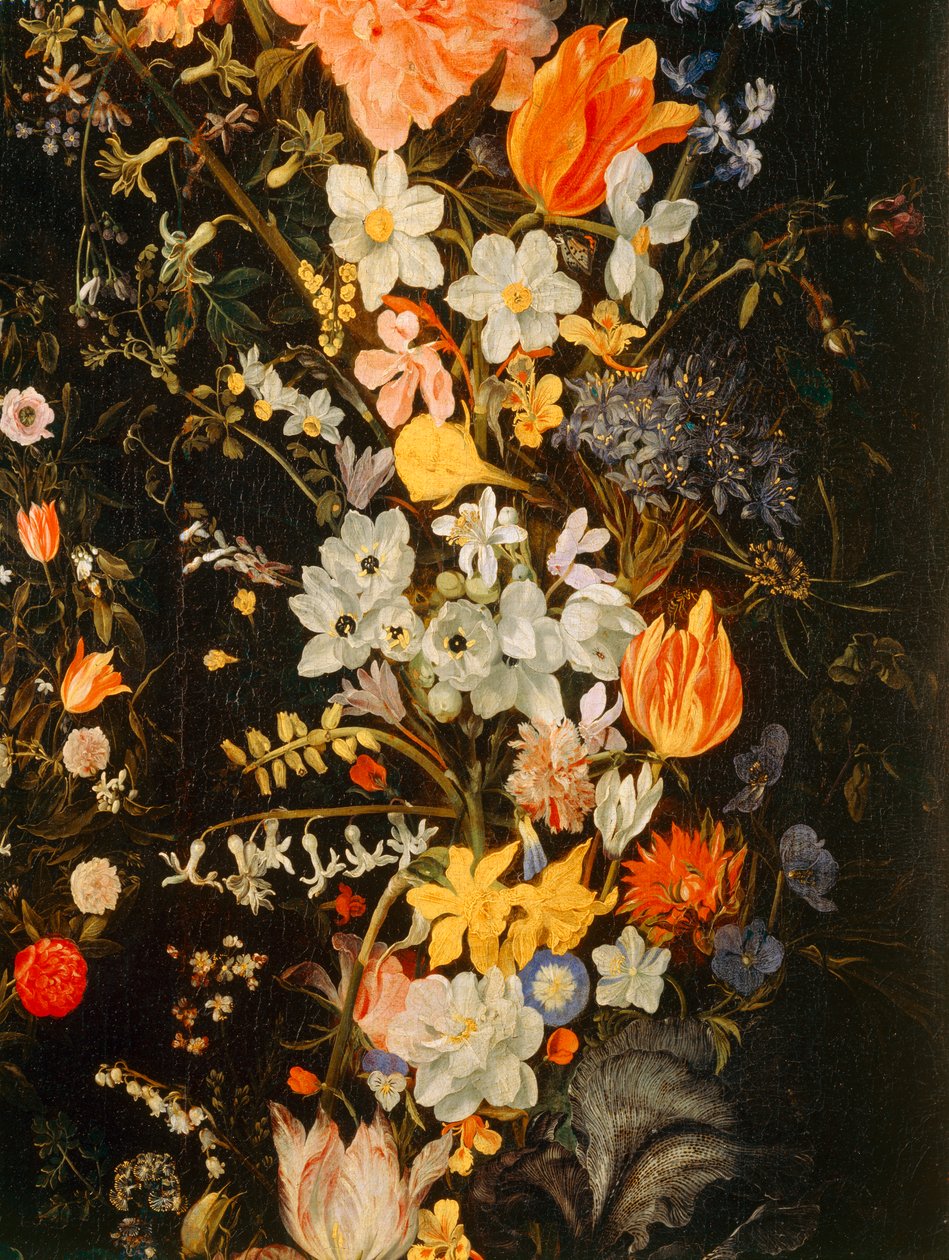 Kärlekens triumf med blomsteromfattning ... av Domenichino (1581 1641)