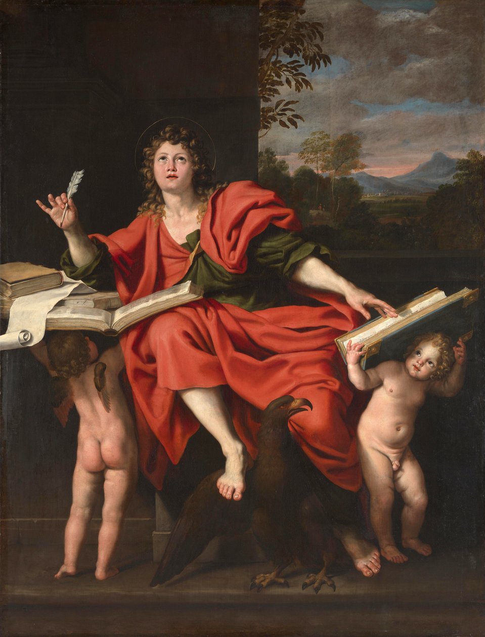 Sankt Johannes evangelisten av Domenichino (1581 1641)