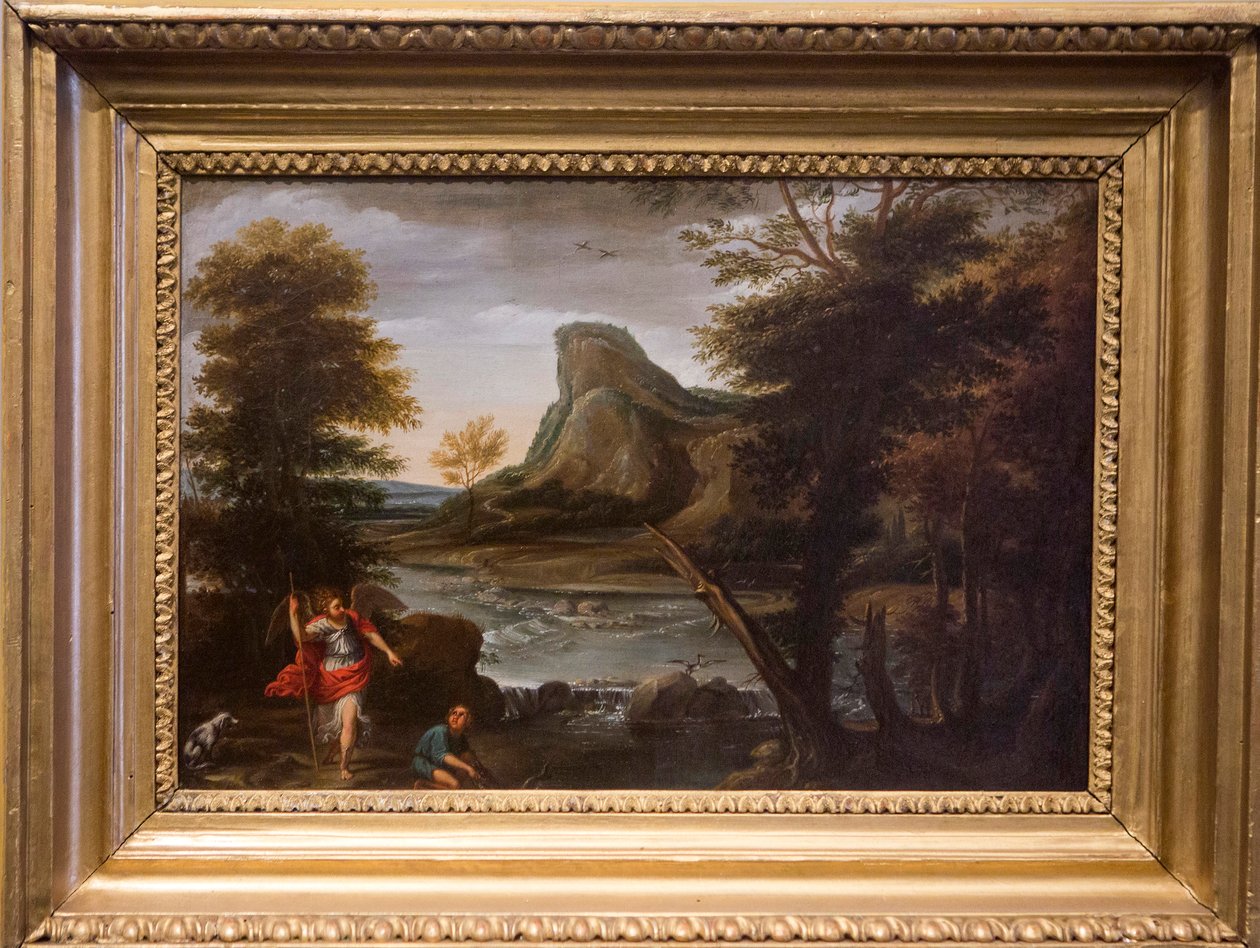 Tobiolo och ängeln, XVII-talet (olja på duk) av Domenichino