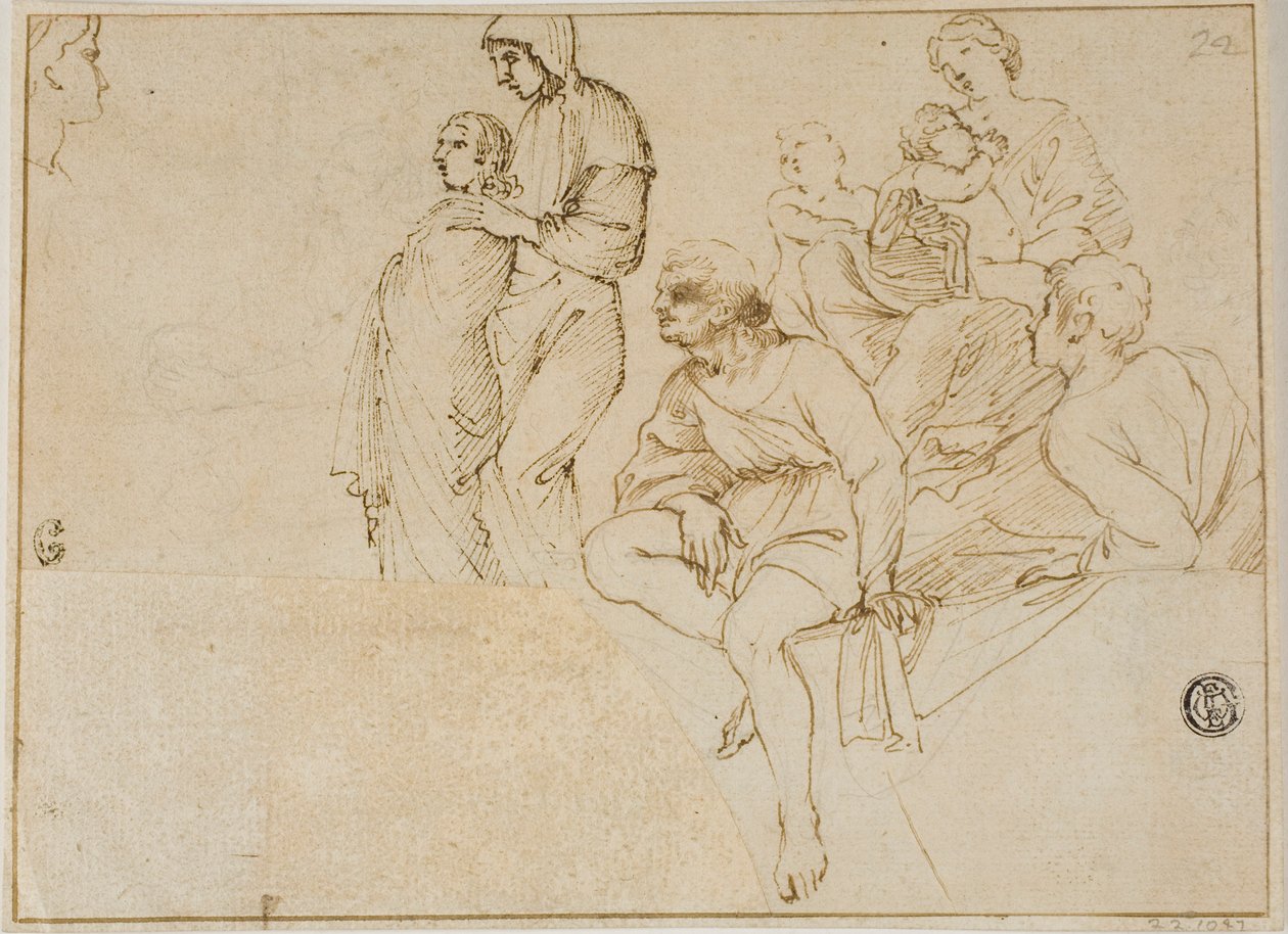 Siffror på balustrad av Domenichino