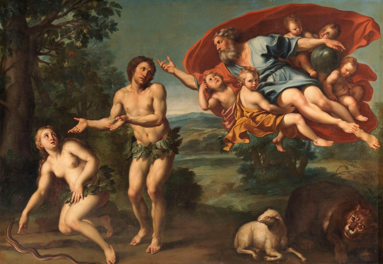 Adam och Evas fördrivning av Domenichino