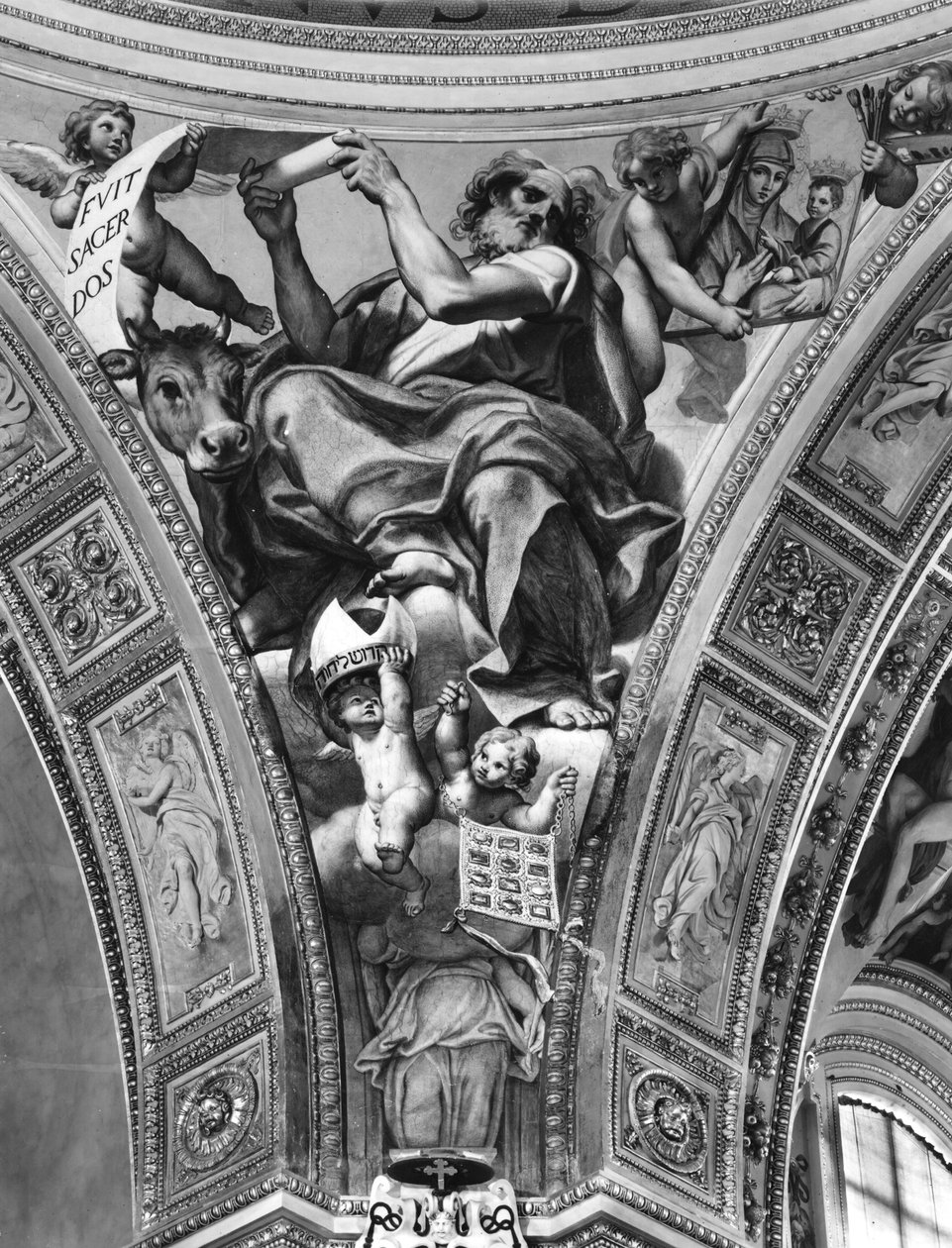 St. Luke, pendentiv från kupolen, 1623 av Domenichino
