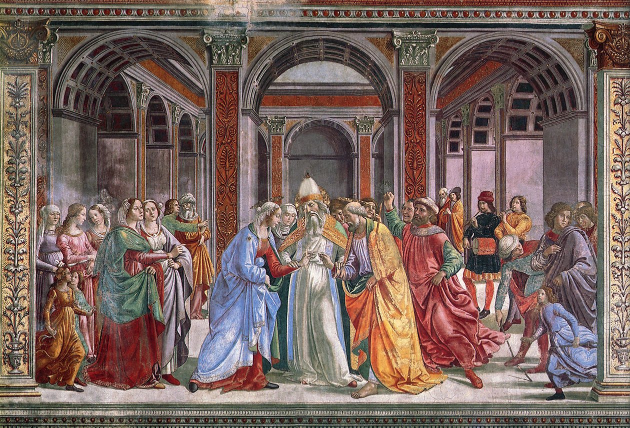 Jungfruns äktenskap, 1486-90 av Domenico Ghirlandaio