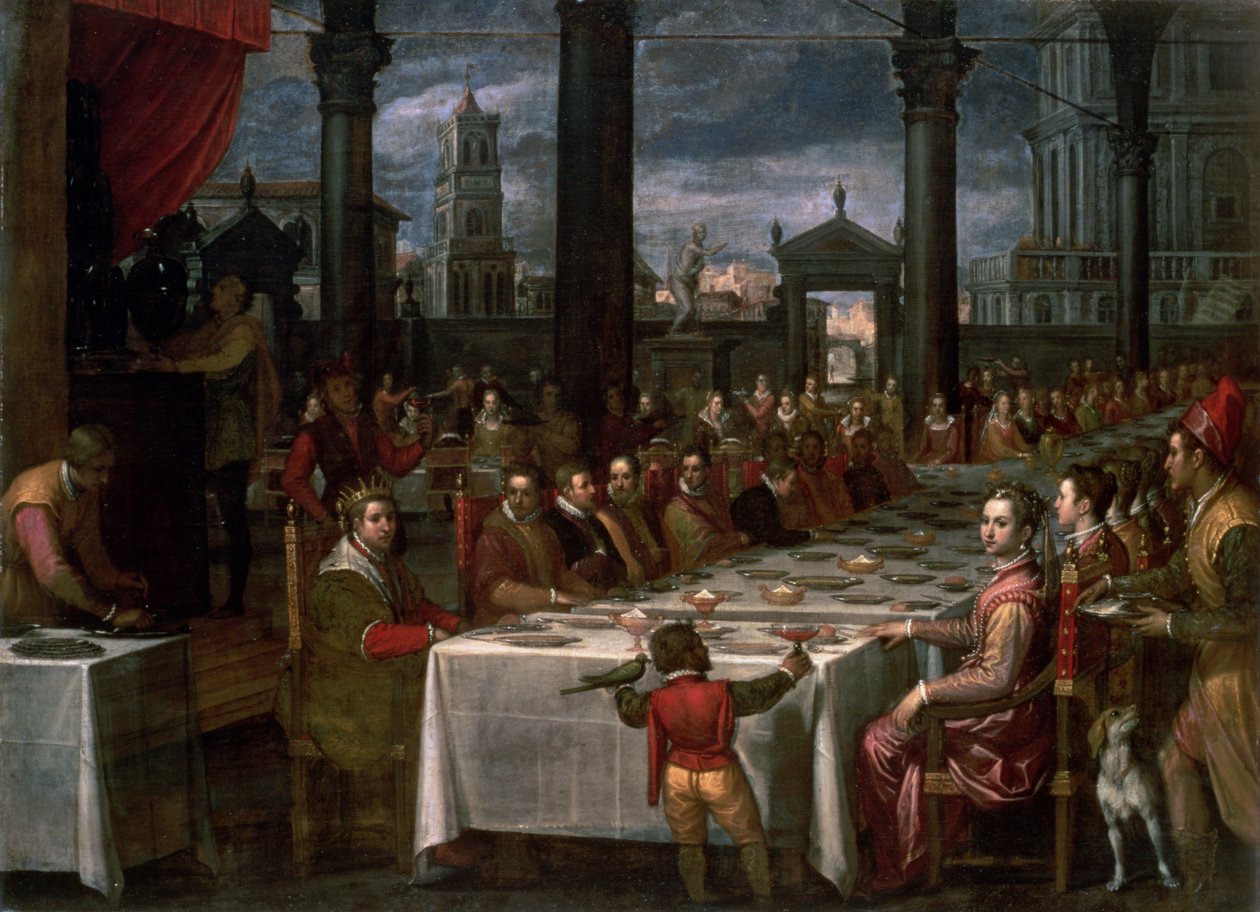 Bröllopsbankett för storhertig Ferdinand I av Toscana (1549-1600), 1590 av Domenico Cresti