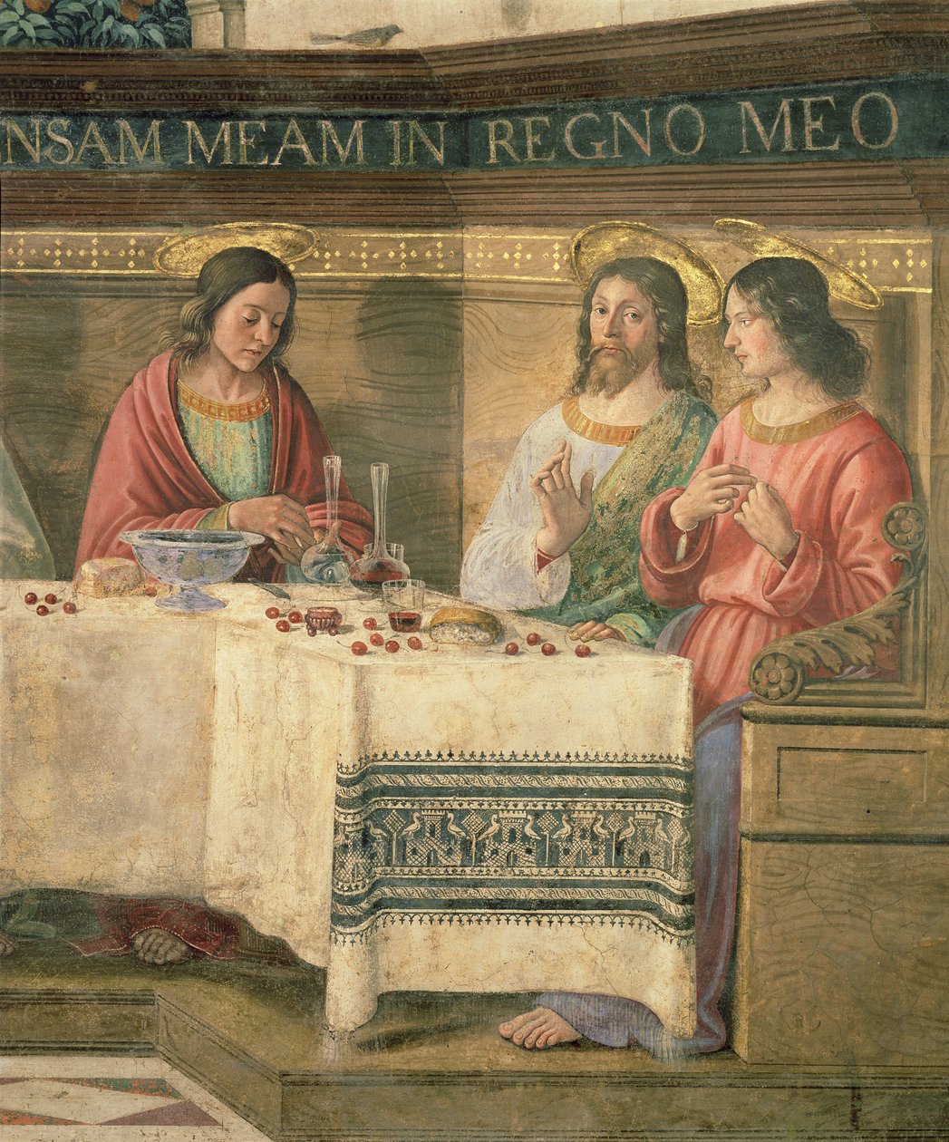 Detalj från den sista måltiden av Domenico Ghirlandaio