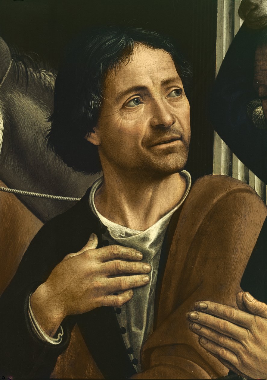 Picha ya kibinafsi (maelezo kutoka kwa kipande cha madhabahu)swed av Domenico Ghirlandaio
