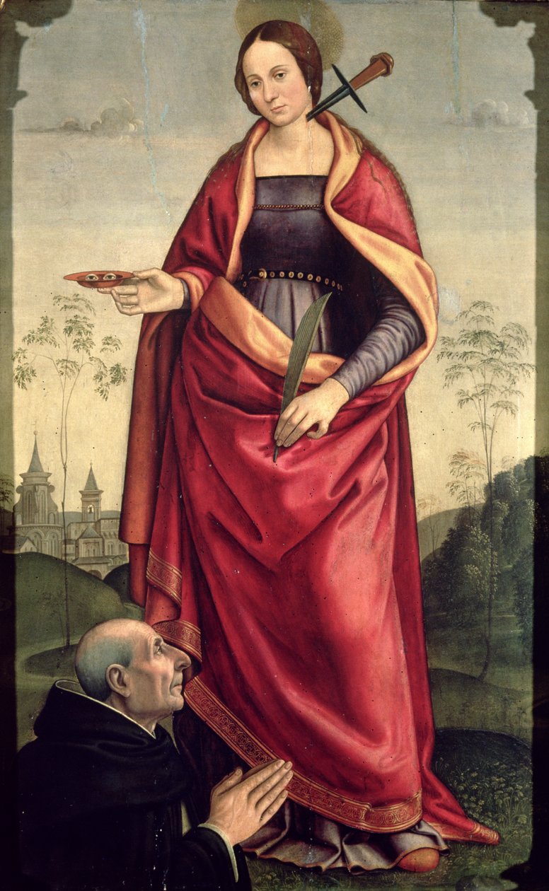 St. Lucy och en donator av Domenico Ghirlandaio