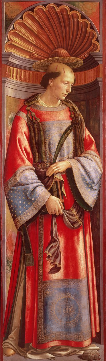St. Stefanus Martyren (tempera på panel) av Domenico Ghirlandaio