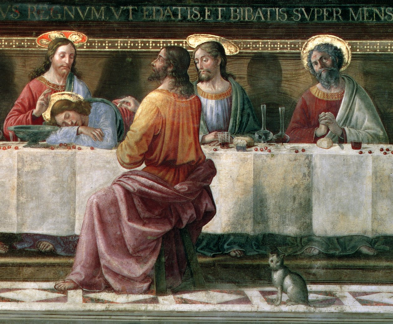 Den sista nattvarden (detalj av 43922) av Domenico Ghirlandaio