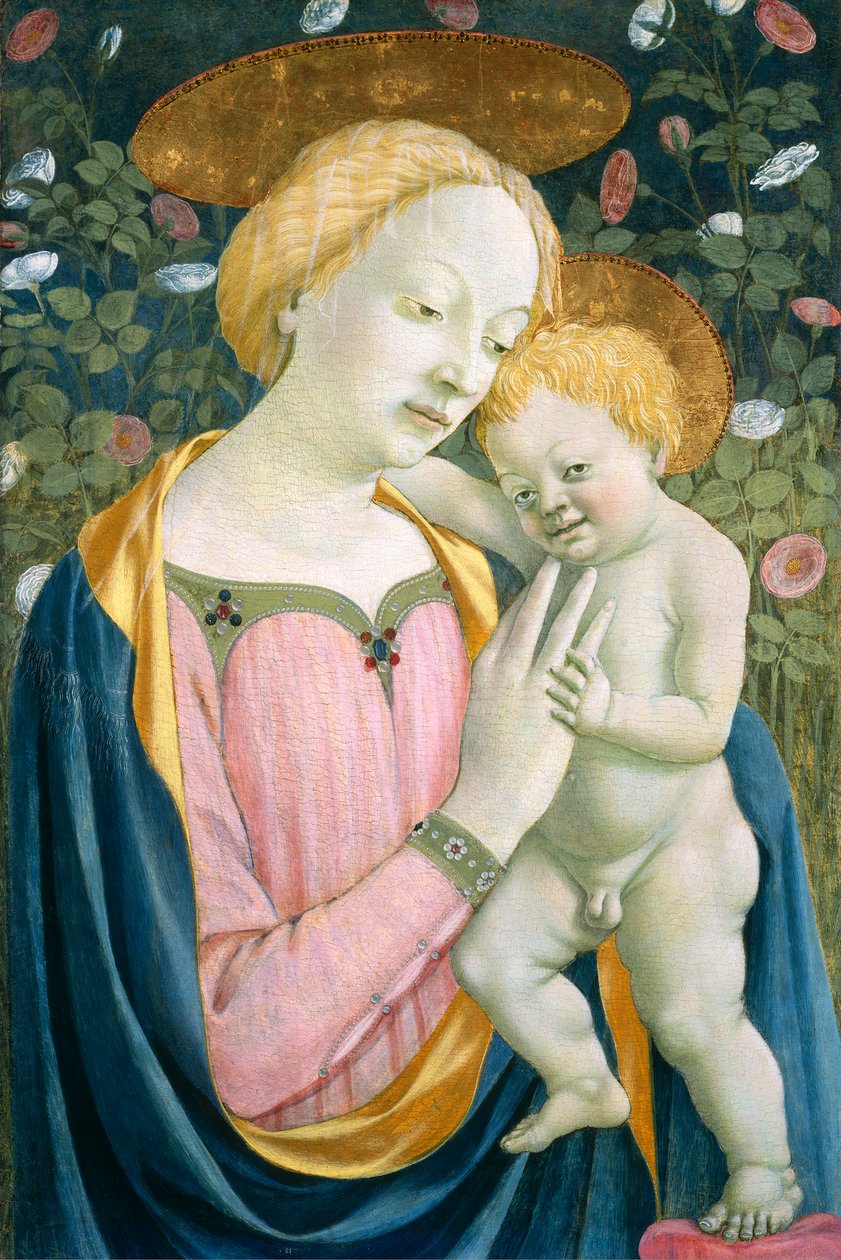 Madonna och barn, ca 14451450 (tempera på panel) av Domenico Veneziano
