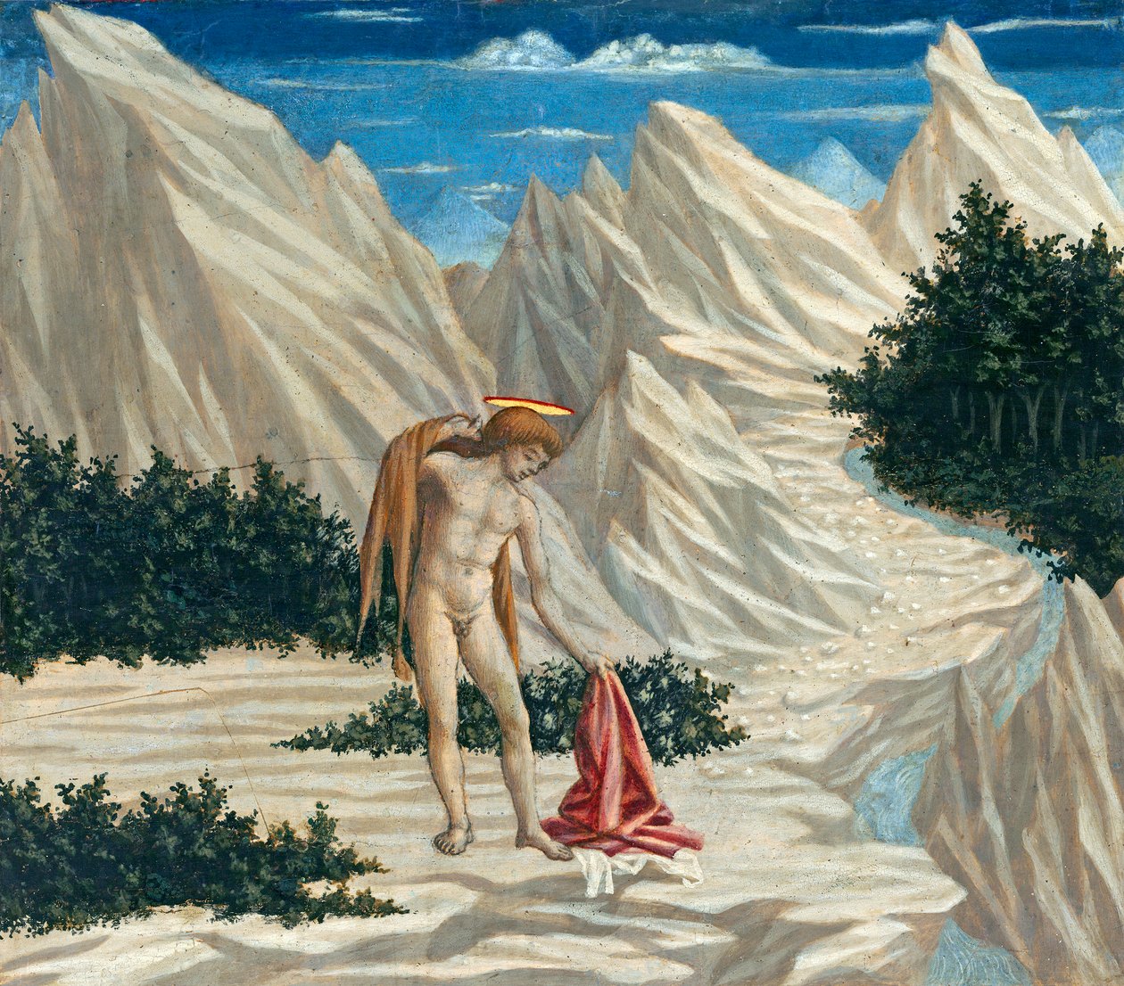 St. John in the Desert, ca 1445-50 (tempera på panel) av Domenico Veneziano