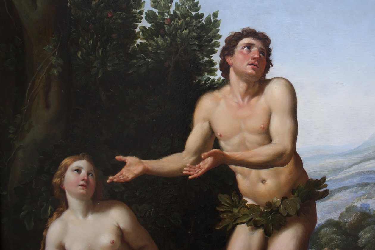 God admonishing Adam and Eve av Domenico Zampieri