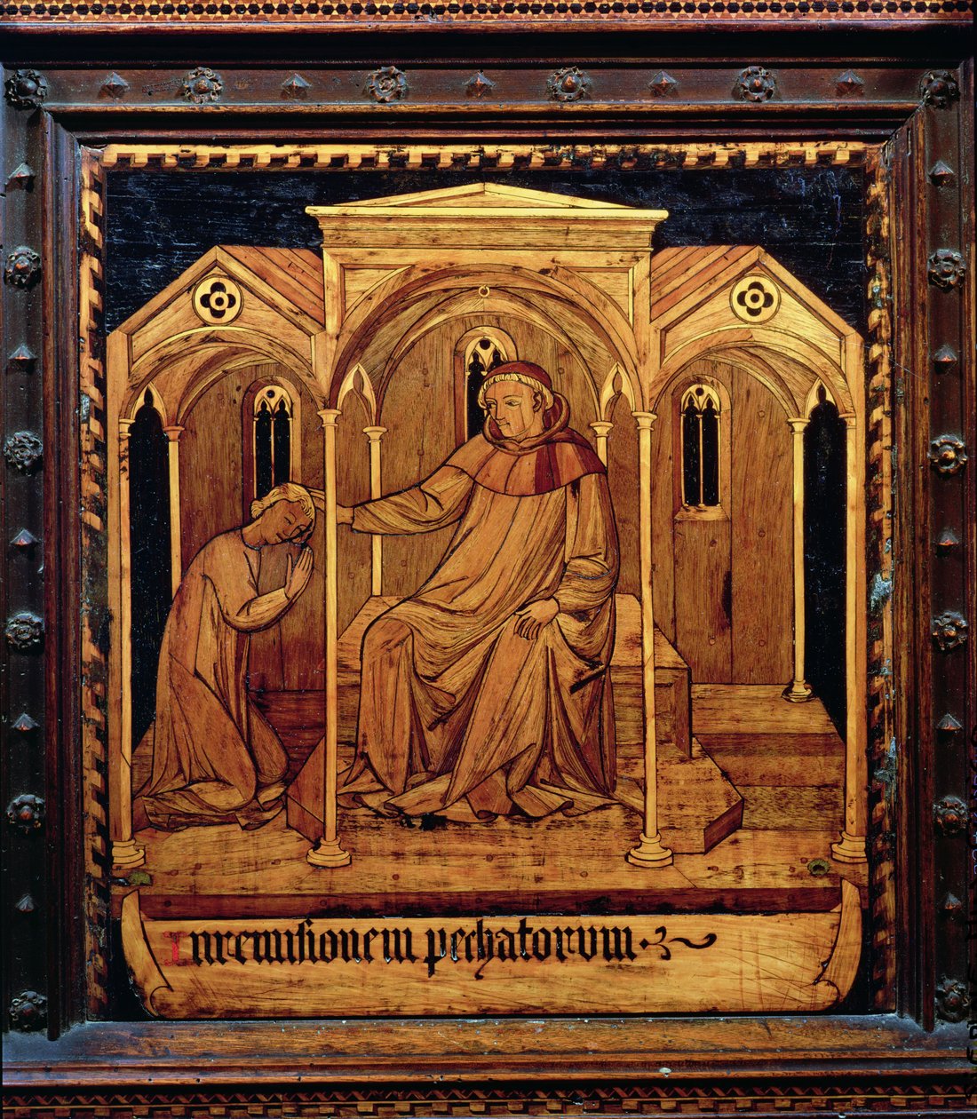 Bekännelsen (trä) av Domenico di Niccolo dei Cori