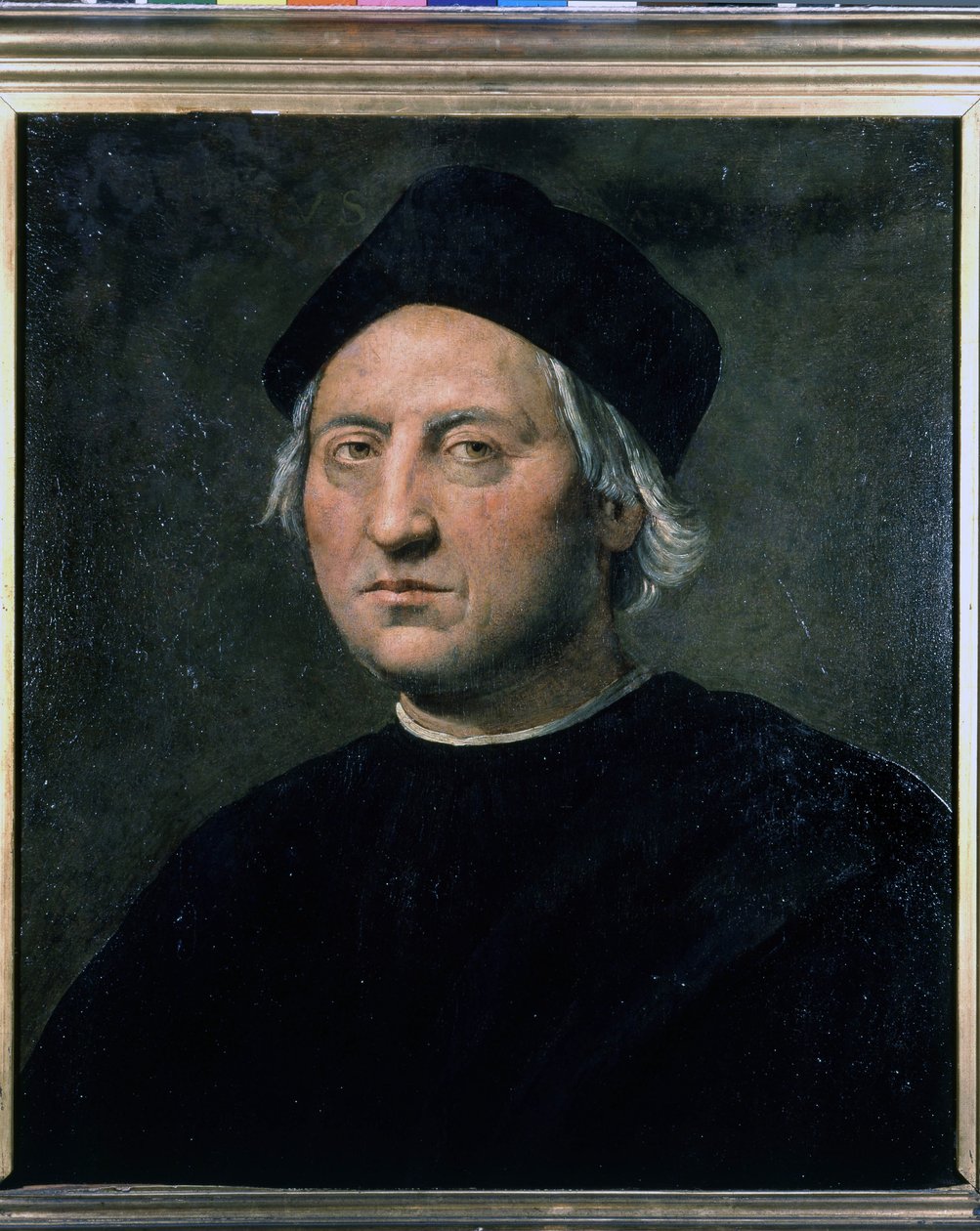 Porträtt av Christopher Columbus - tillskriven Ghirlandaio, Naval Museum of Genes - Pegli av Domenico (attr.to) Ghirlandaio