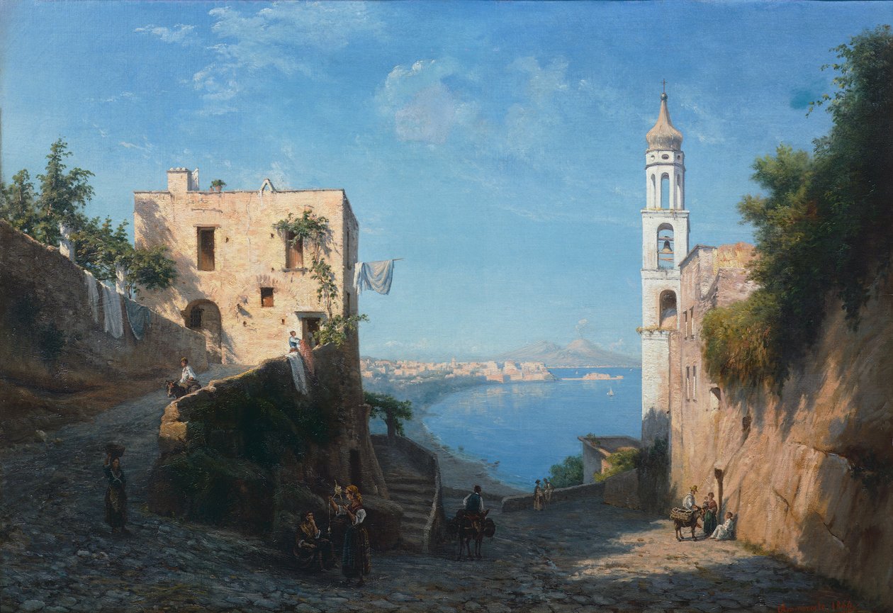 Utsikt över Posillipo från kyrkan Saint Anna av Domenico Ammirato