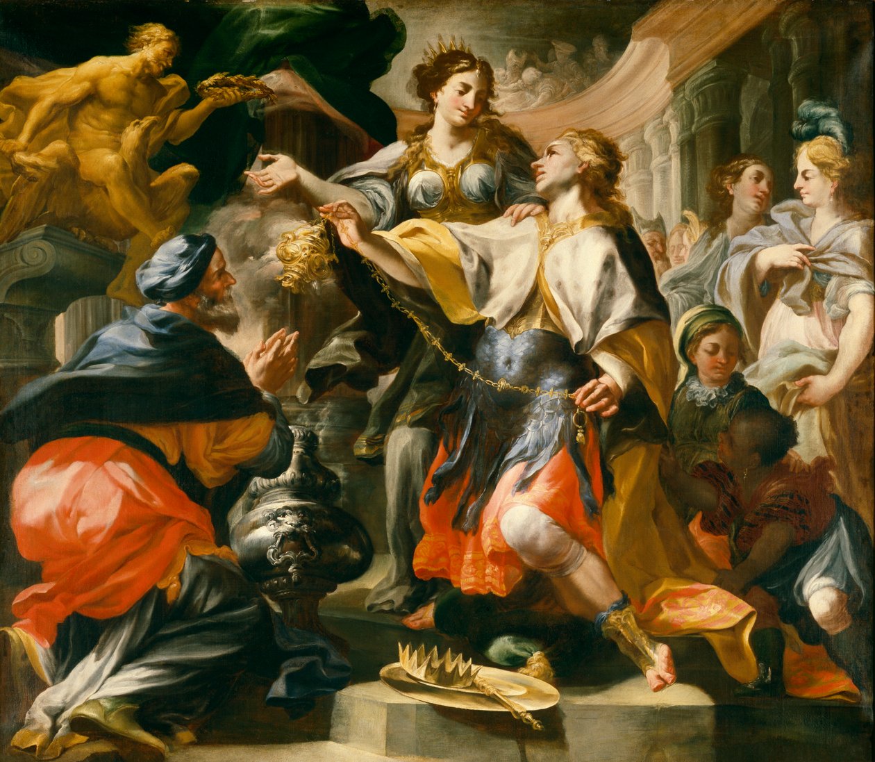 Solomon dyrkar de hedniska gudarna, c.16951700 av Domenico Antonio Vaccaro