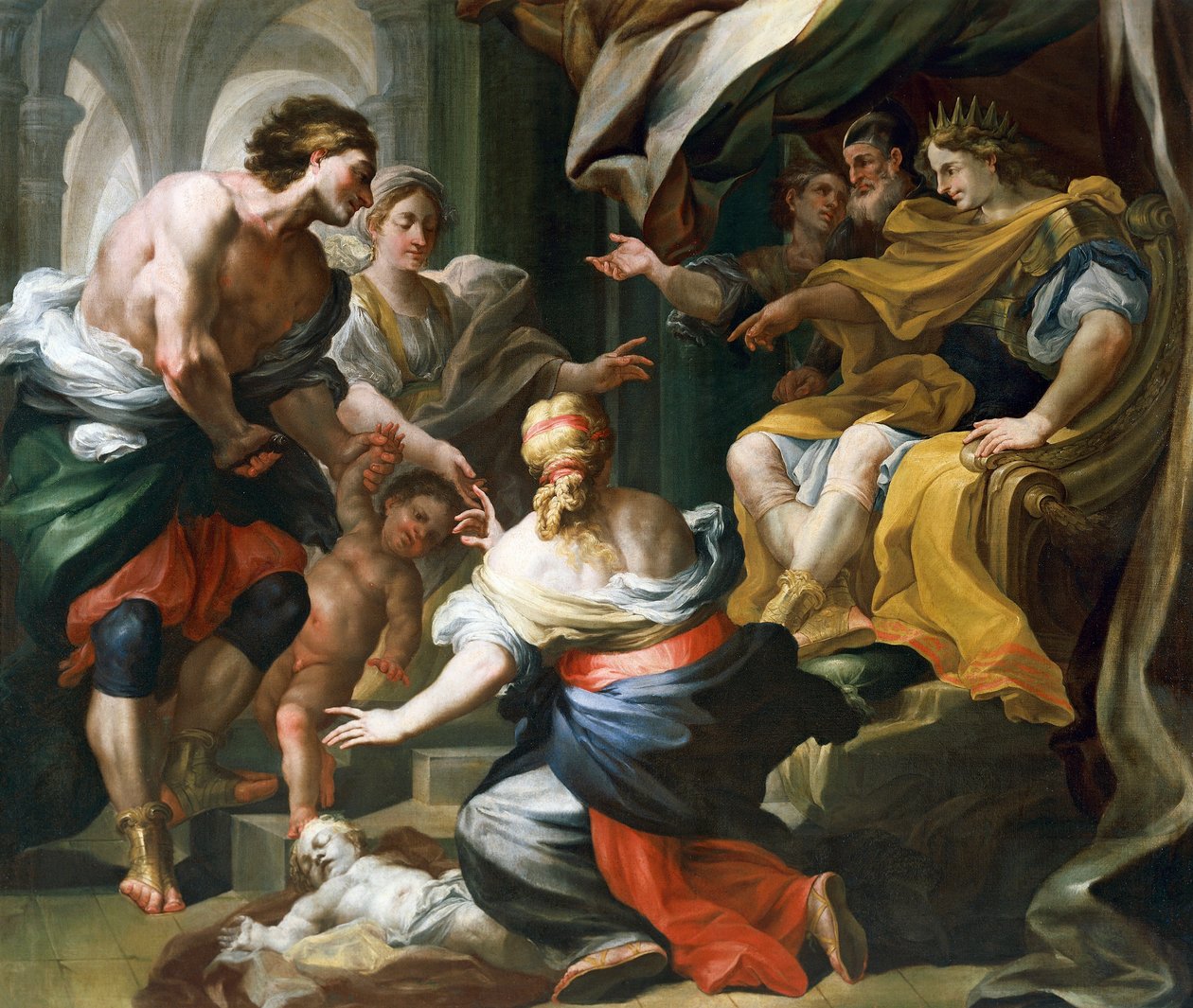 Salomons dom av Domenico Antonio Vaccaro (1678-1745), olja på duk av Domenico Antonio Vaccaro