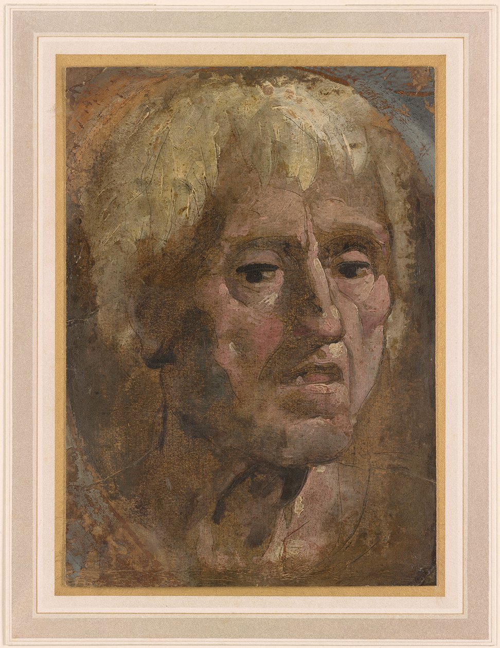 Beccafumi - Huvud av en gammal man med öppen mun, 1535 av Domenico Beccafumi