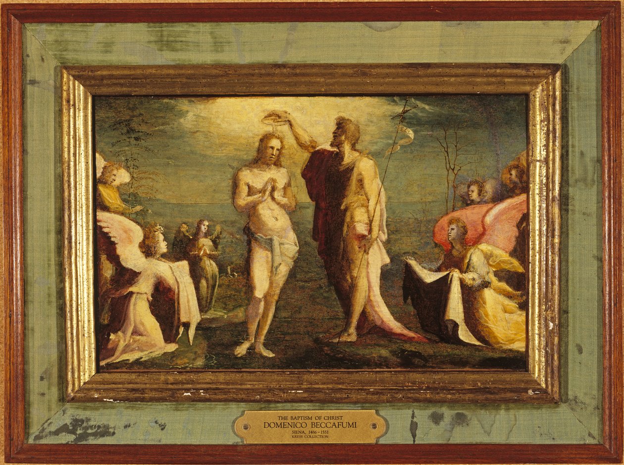 Beccafumi - Kristi dop, 1528 av Domenico Beccafumi