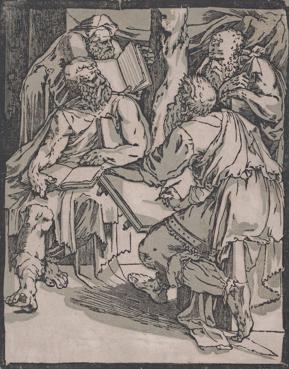Fyra läkare i kyrkan, ca. 1540-1550. av Domenico Beccafumi
