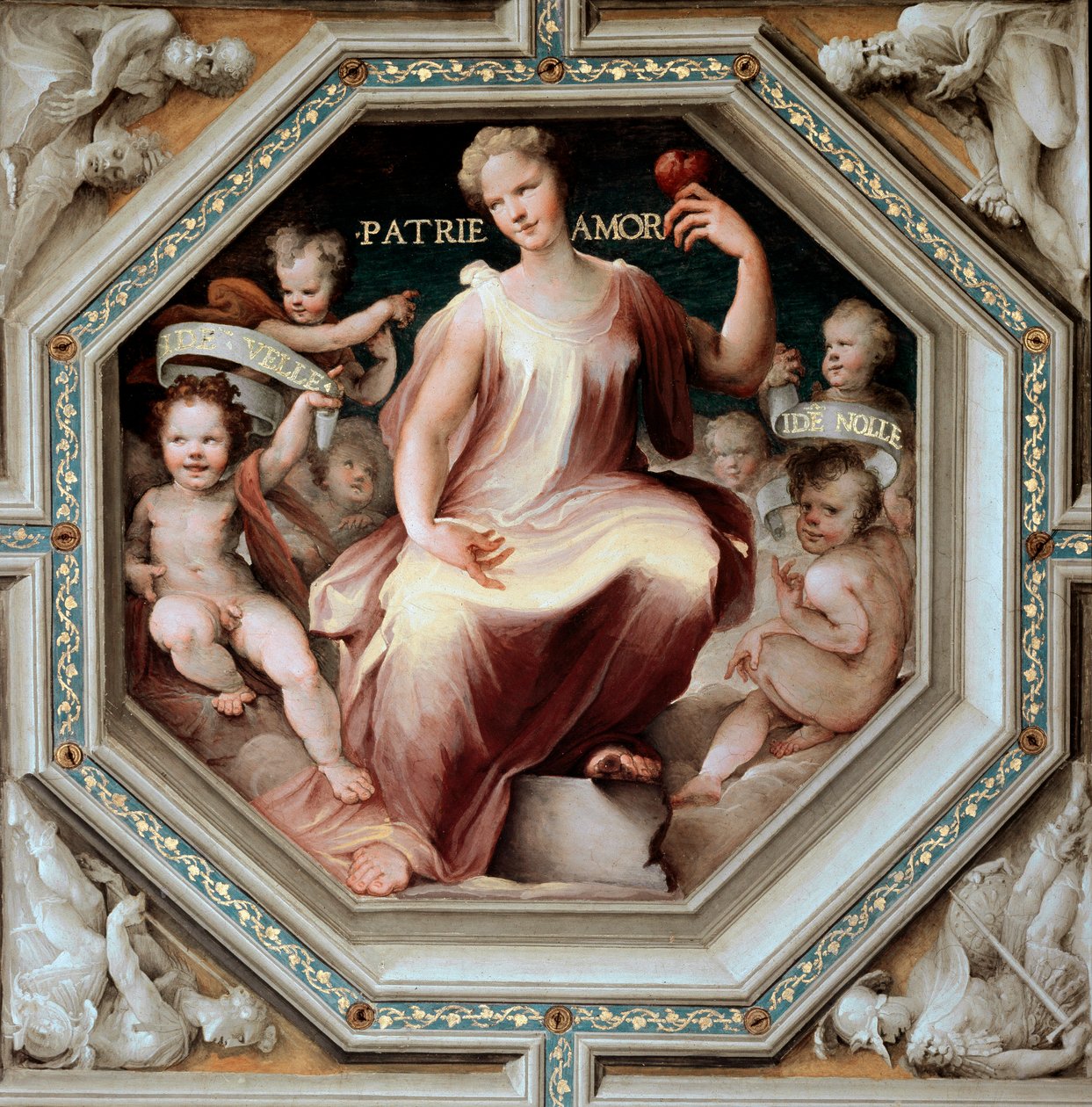 Kärlek till landet. Målning av Domenico Beccafumi (1486-1551) av Domenico Beccafumi