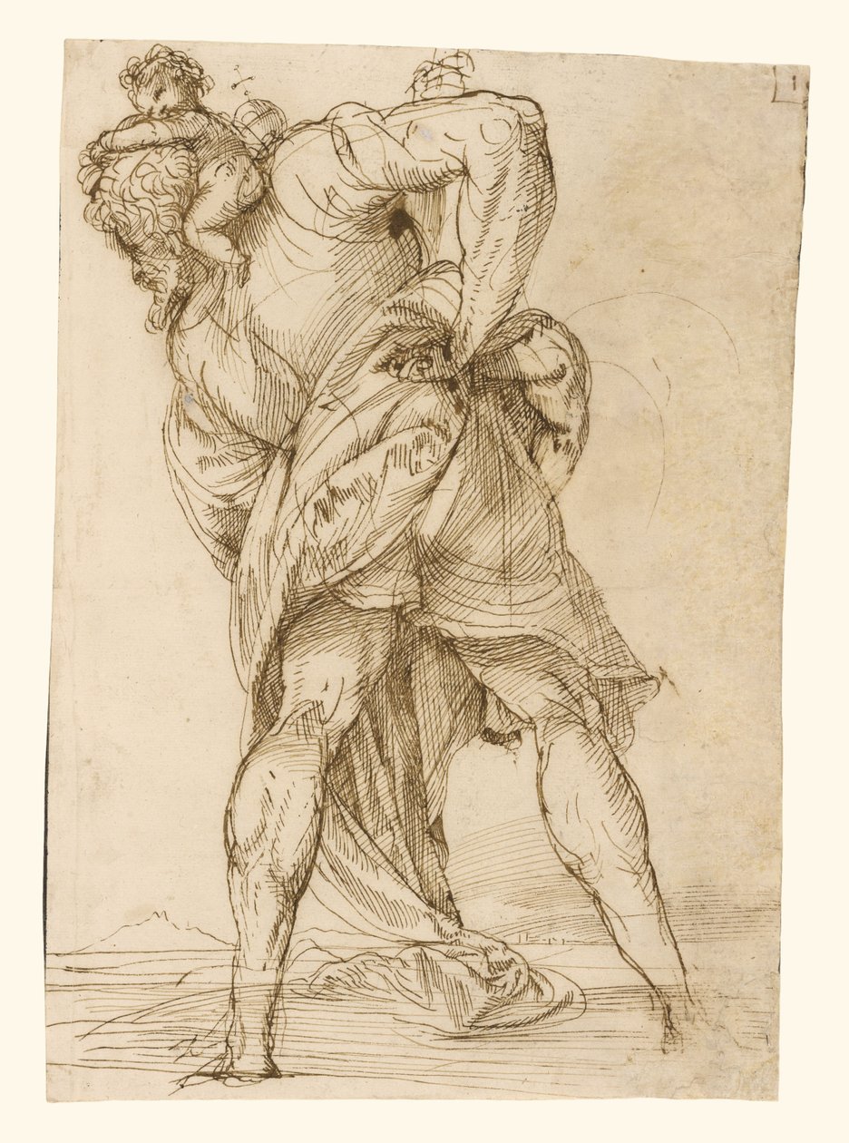 Sankt Kristoffer av Domenico Campagnola