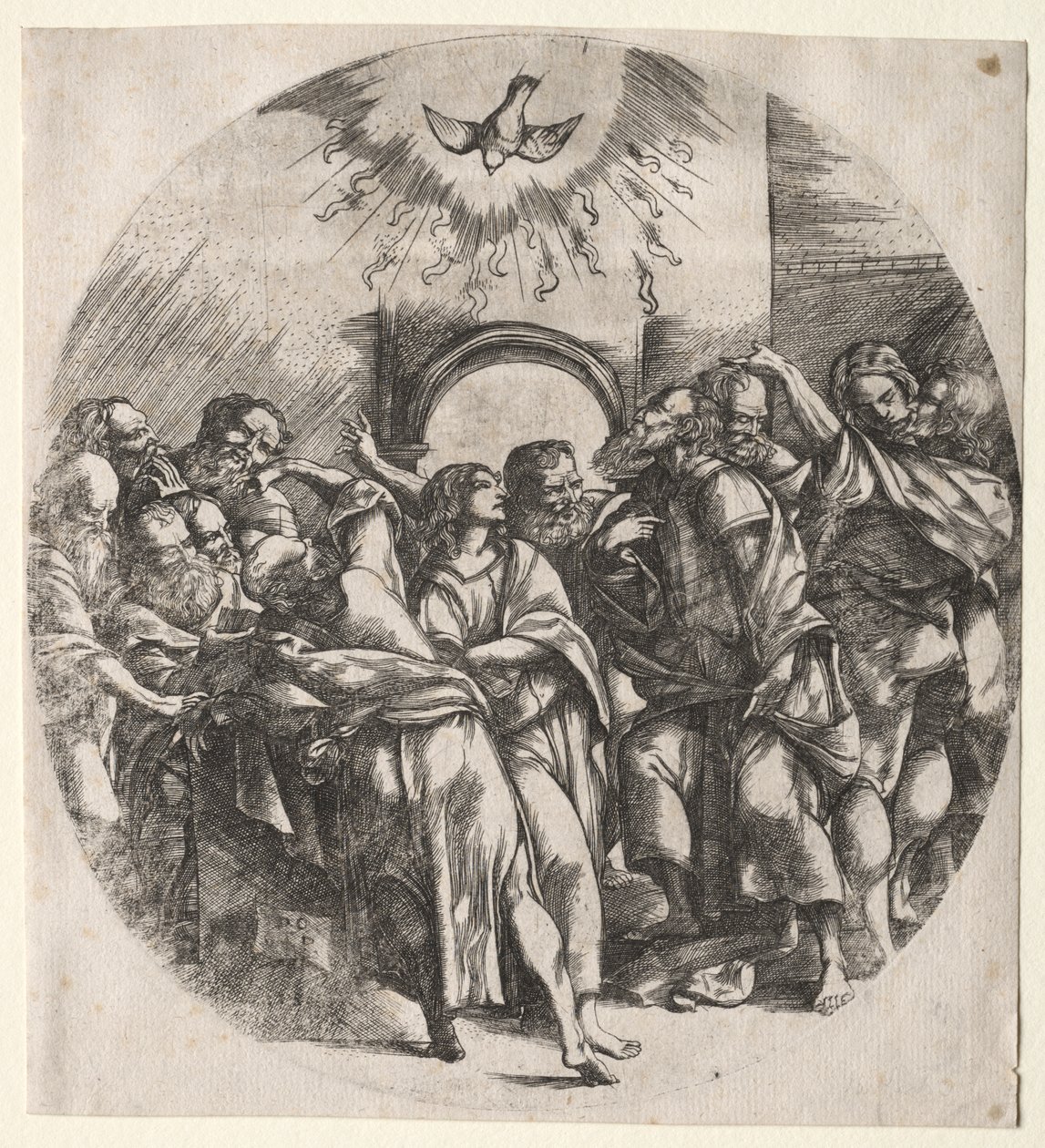 Den helige andens nedstigning av Domenico Campagnola