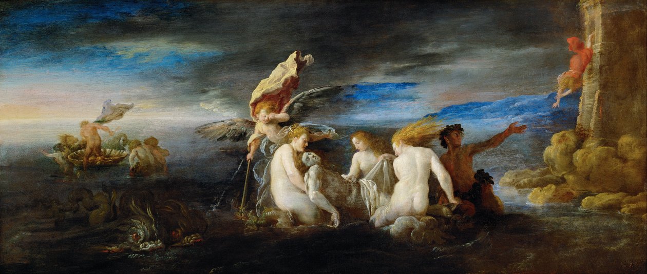 Hjälte som sörjer den döde Leander av Domenico Fetti