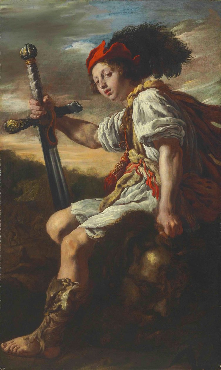 David med Goliats huvud, ca 1620 av Domenico Fetti or Feti