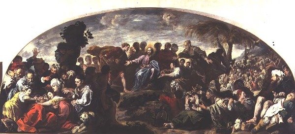 Utfodring av de femtusen av Domenico Fetti or Feti
