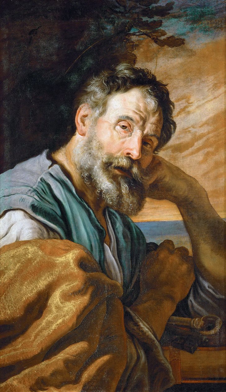 SAINT PIERRE - Barock : Sankt Peter par Fettis omvändelse, Domenico (1588/90-1623), ca 1613. Olja på duk, 95,8x55,9. Konsthistoriska museet, Vienne av Domenico Fetti or Feti