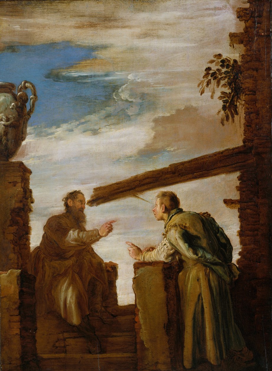 Liknelsen om moten och strålen, c.1619 av Domenico Fetti or Feti