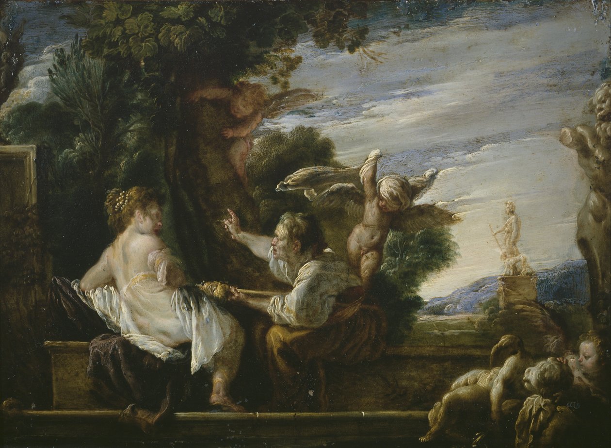 Vertumnus och Pomona, c.1621-23 av Domenico Fetti or Feti