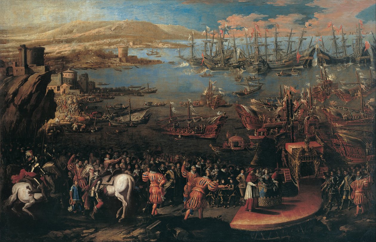 Landningen av Infanta Marìa i Neapel av Domenico Gargiulo