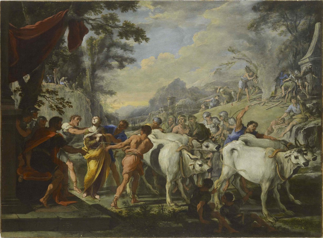 Saint Lucias martyrskap, a 1640-1650. av Domenico Gargiulo