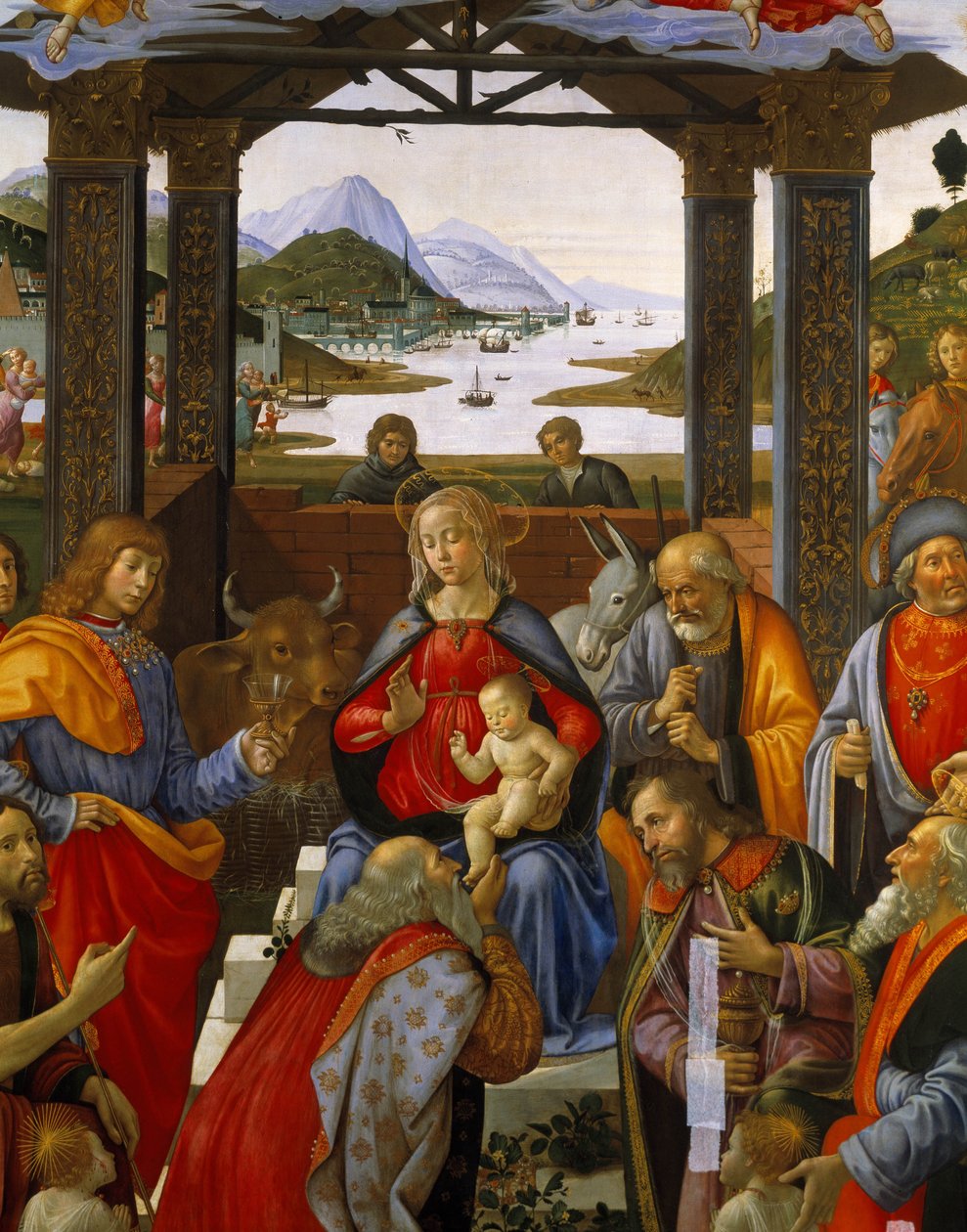Tillbedjan av Magi av Domenico Ghirlandaio