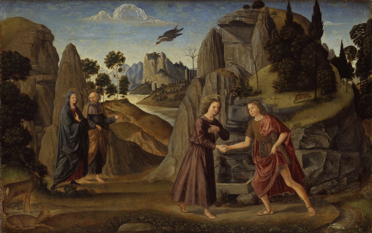 Kristusbarnets möte med den unge Johannes av Domenico Ghirlandaio