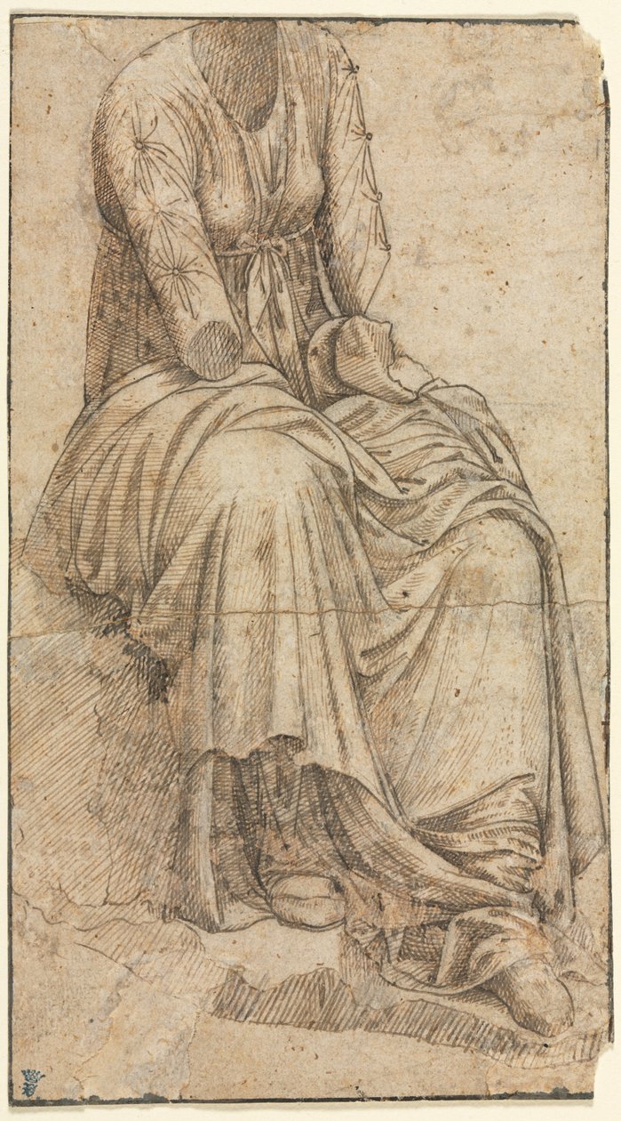 Kopia av en romersk staty av en sittande kvinna, andra hälften av 1400-talet. av Domenico Ghirlandaio