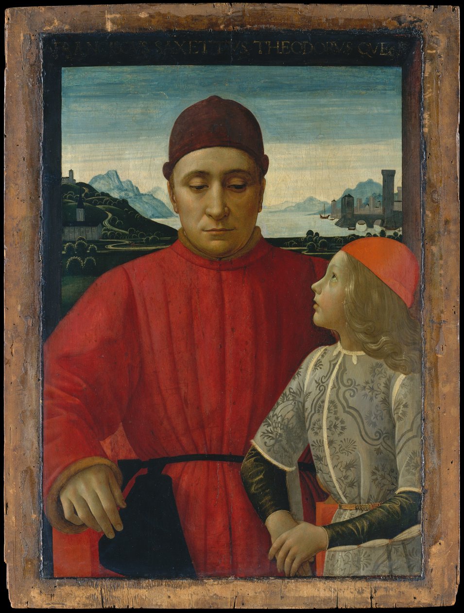 Francesco Sassetti 1421-1490 och hans son Teodoro, ca. 1488. av Domenico Ghirlandaio