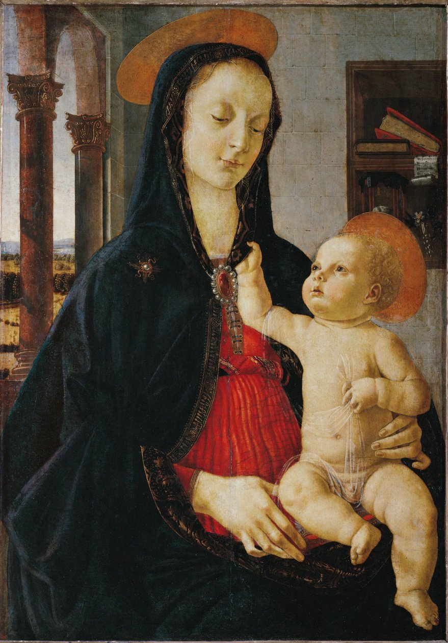 Madonna med barn... av Domenico Ghirlandaio