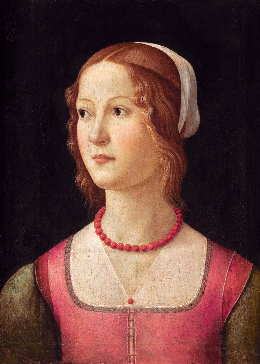 Porträtt av en ung kvinna av Domenico Ghirlandaio
