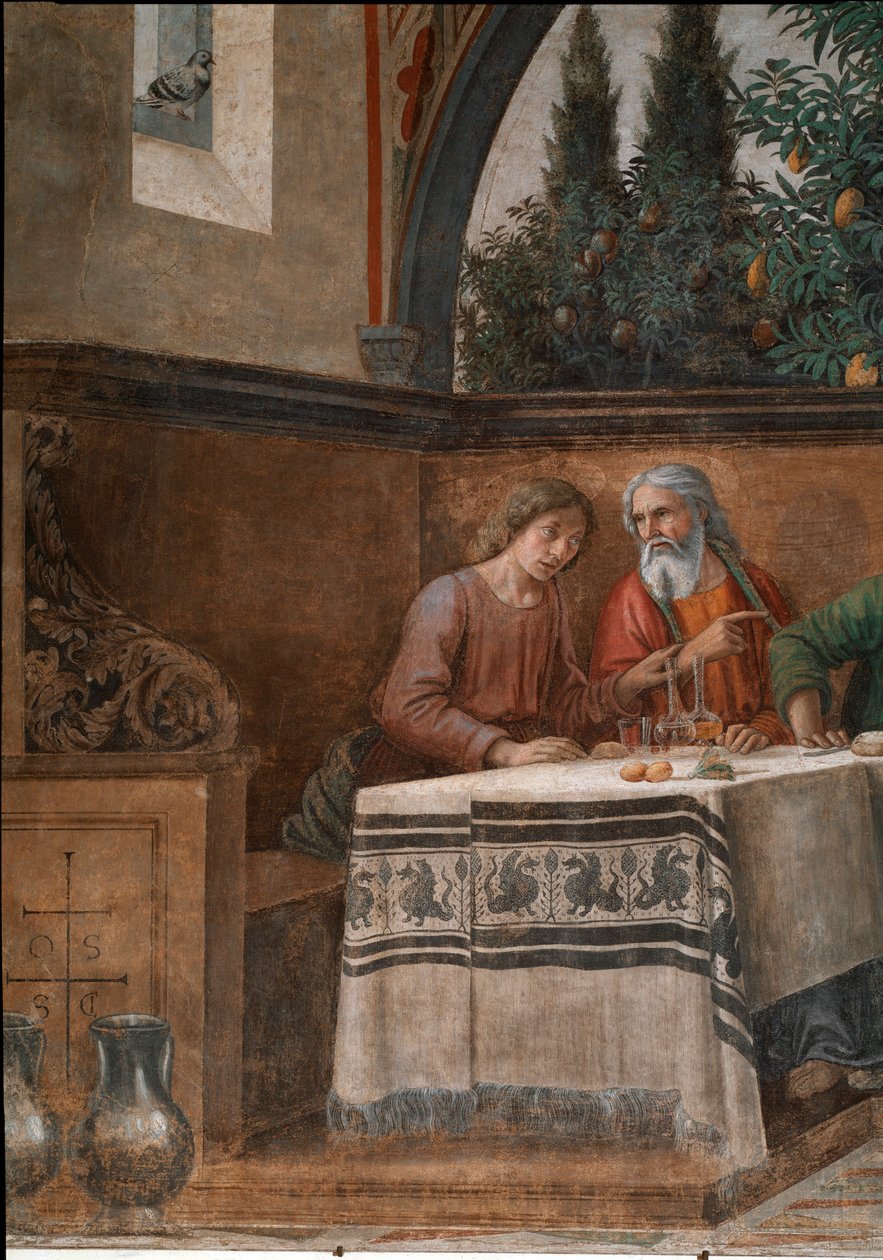 Sista måltiden. Detalj. (Fresk av Domenico Ghirlandaio