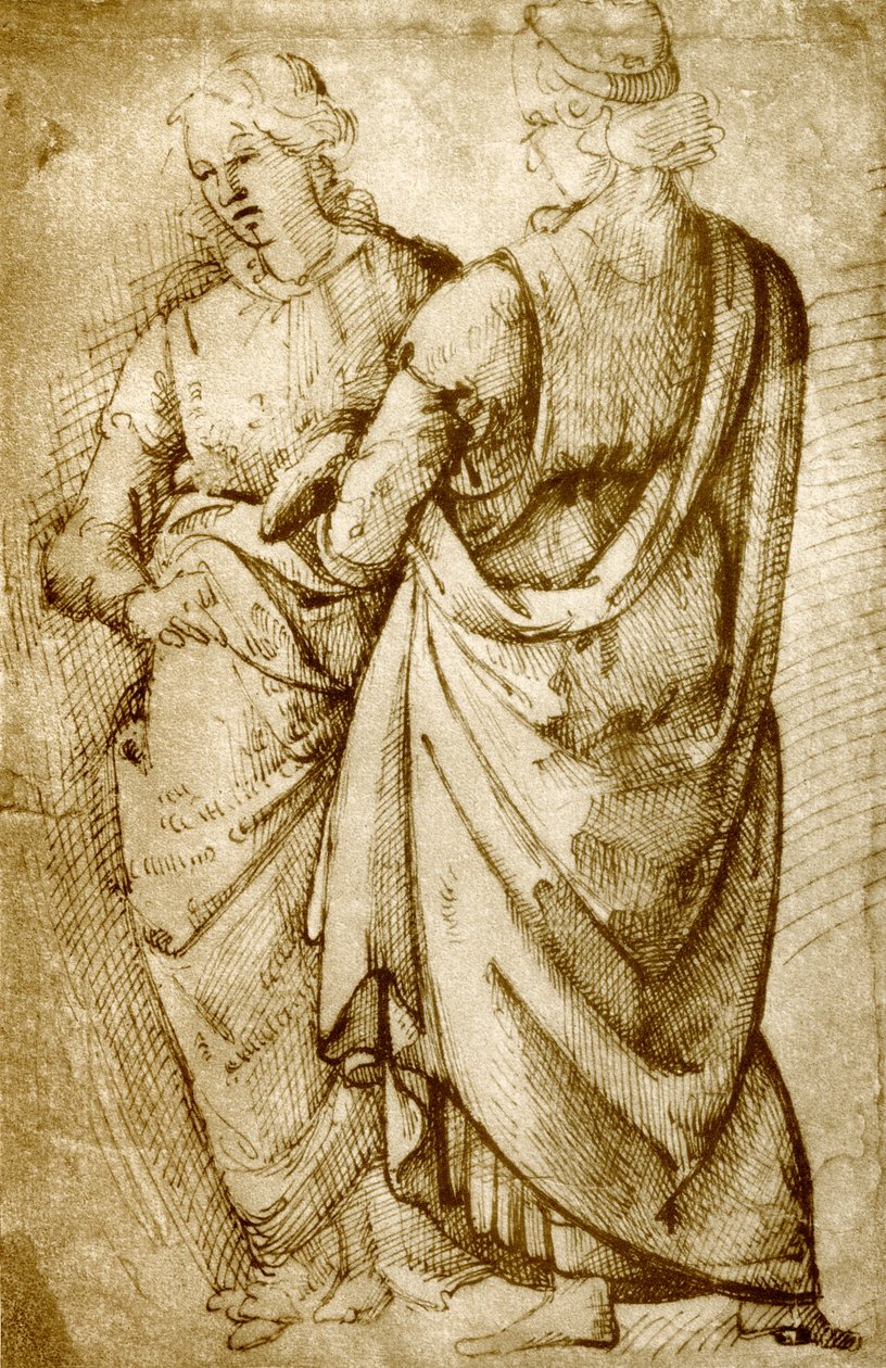 Två plaggstudier av Domenico Ghirlandaio