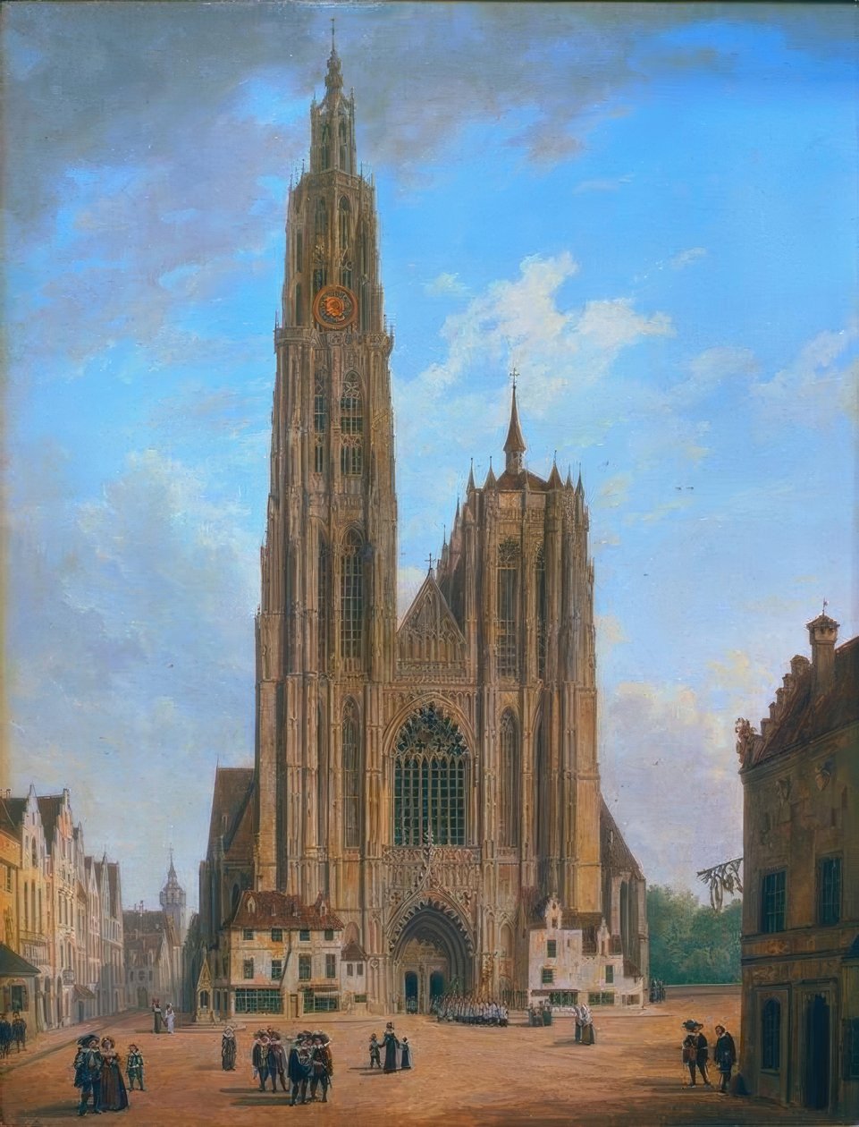 Antwerpens katedral av Domenico II Quaglio
