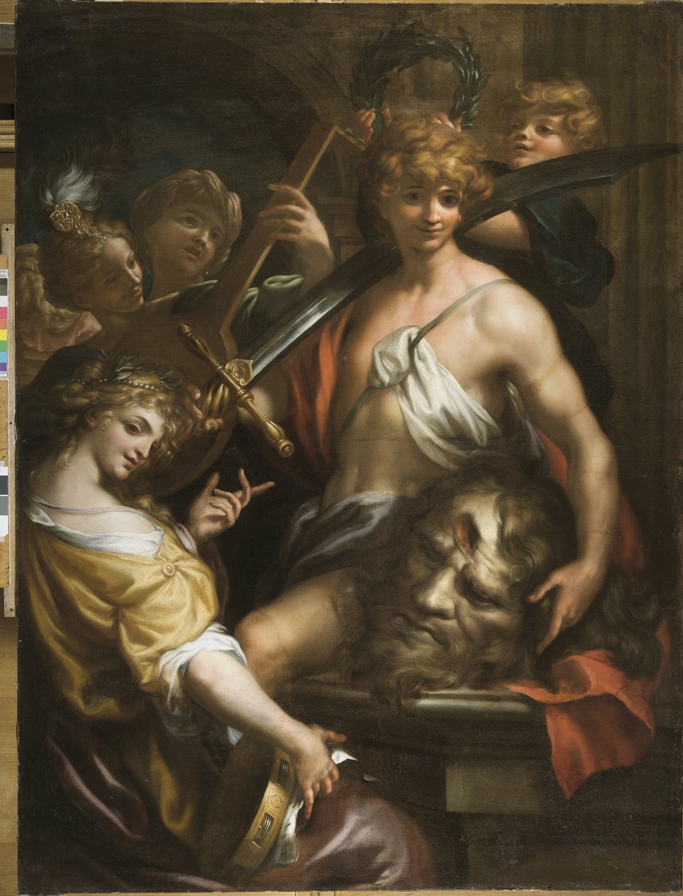 Davids triumf (olja på duk) av Domenico I Piola