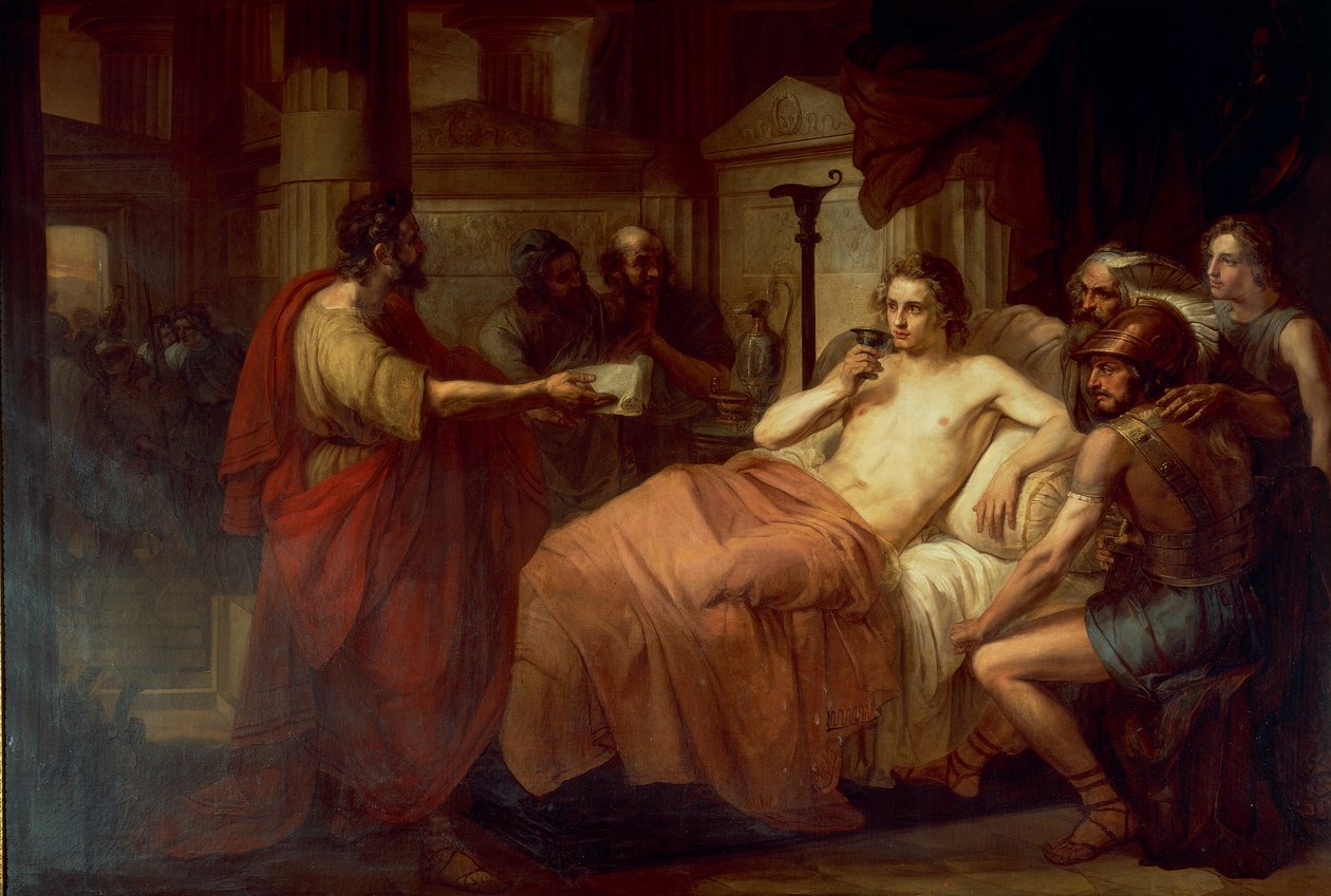 Alexander den store och hans läkare Filip, av Domenico Induno av Domenico Induno