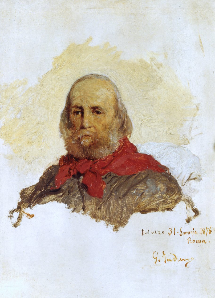 Porträtt av Garibaldi, 1876 av Domenico Induno