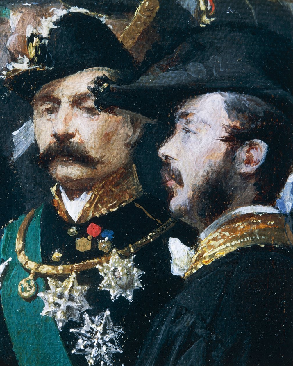 Hörnstensläggningen av Galleria Vittorio Emanuele i Milano, av Domenico Induno, detalj, olja på duk av Domenico Induno